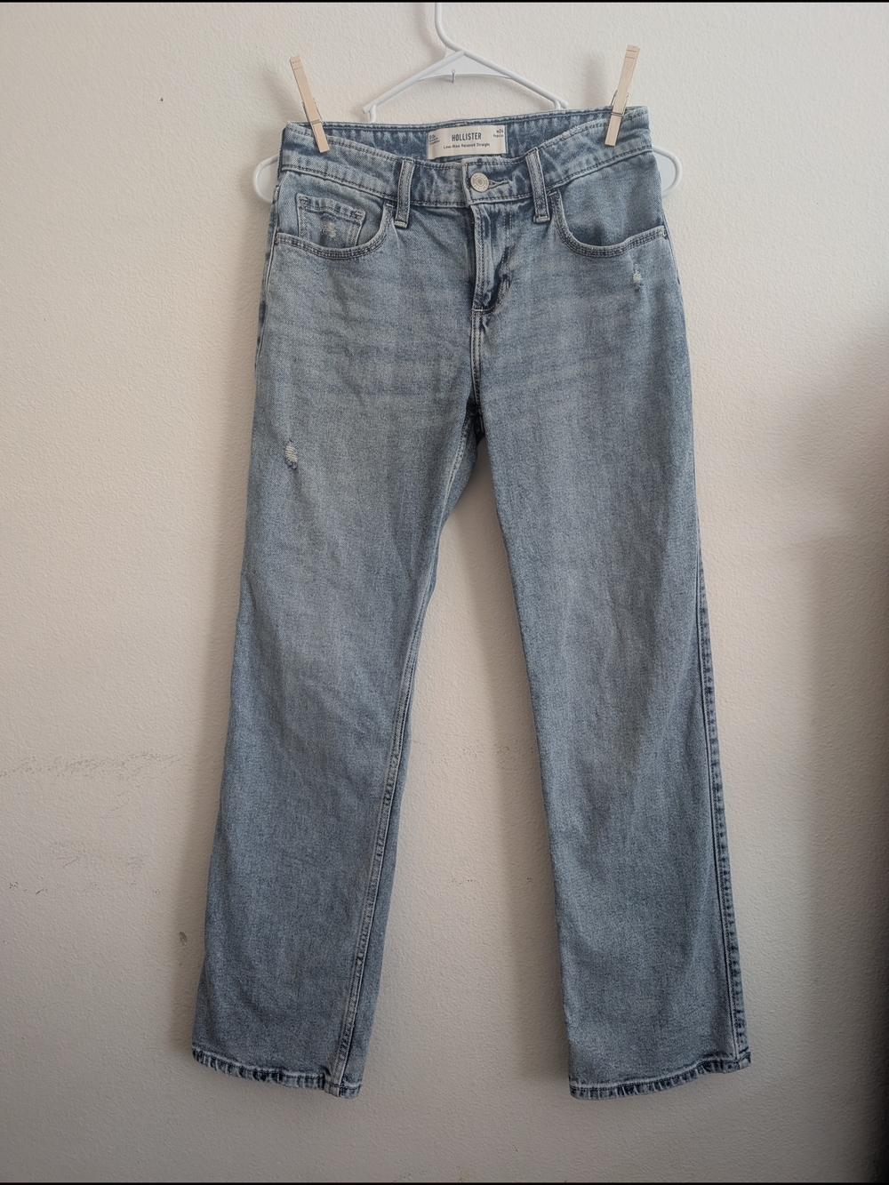 Hollister Light Wash Straight Leg Jeans